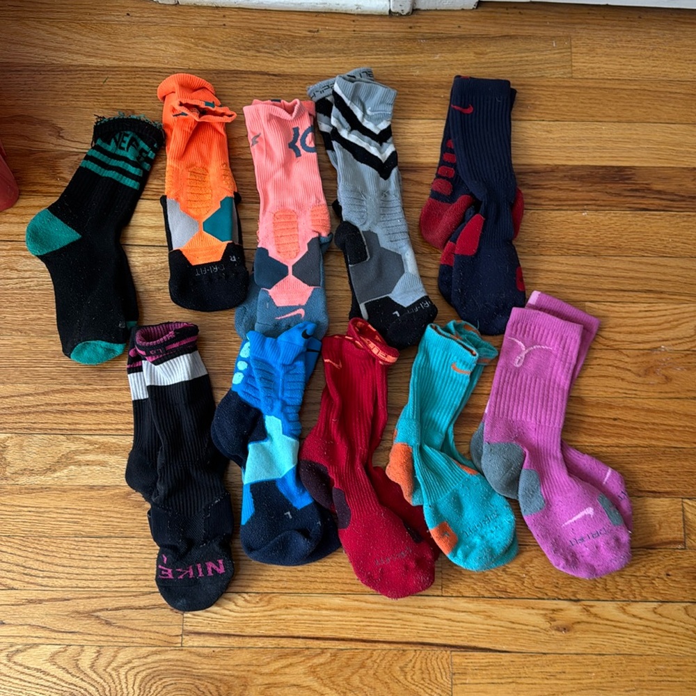 Men’s Nike Elite socks and one pair of Neff- small